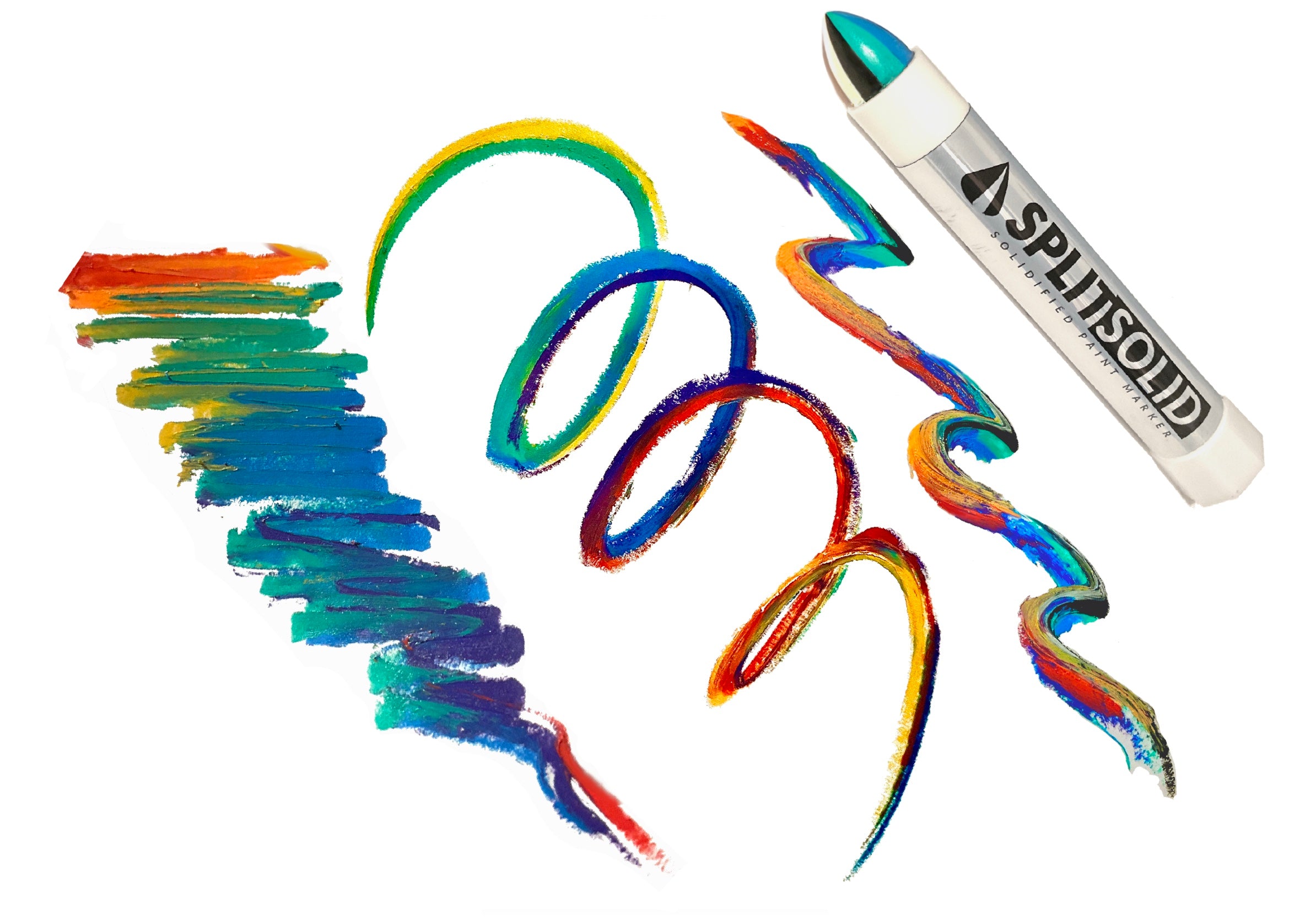 Split Solid SPLIT SOLID - Permanent Solidified Paint Markers in 8 Way Color Splits